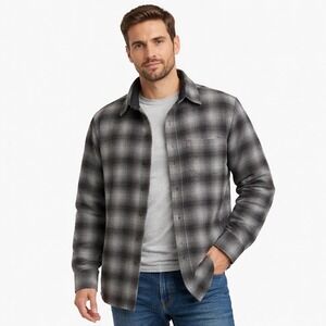 Pendleton Men's Virgin Wool Plaid Flannel Shirt Size L Lumberjack Shacket Preppy